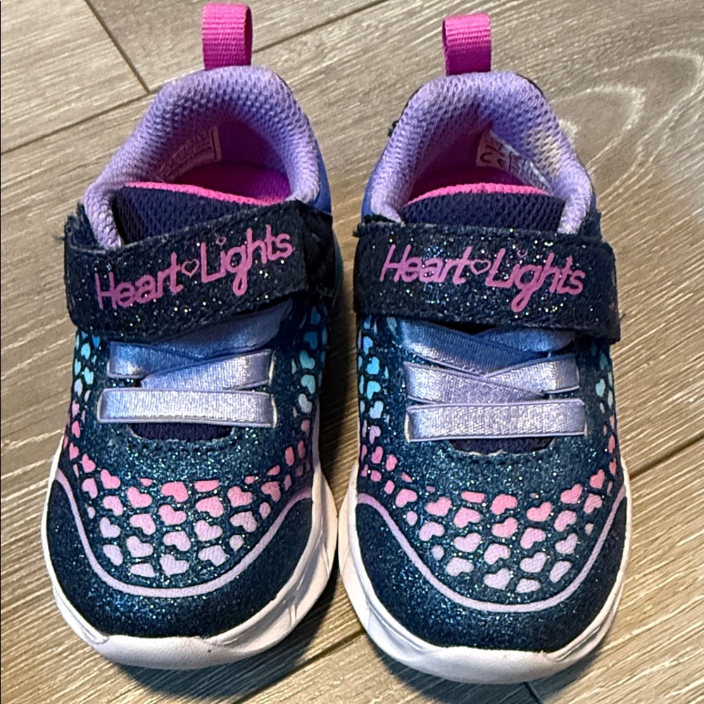 Toddler Navy & Pink Light-Up Sneakers size 5